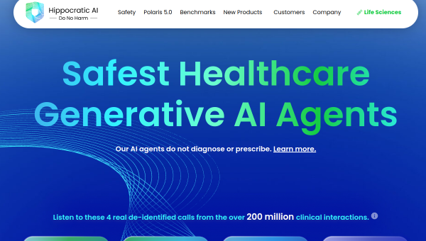 Hippocratic AI logo and screenshot