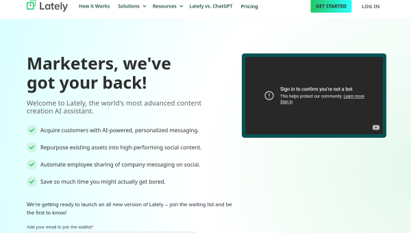 Lately logo and screenshot