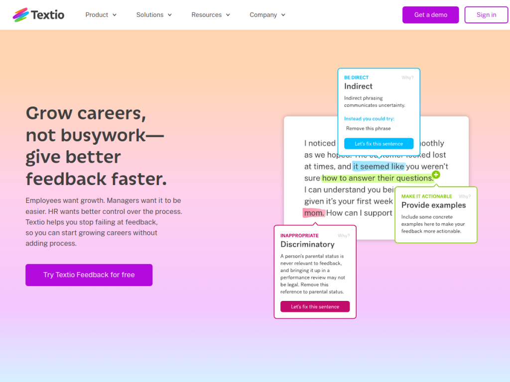Textio screenshot