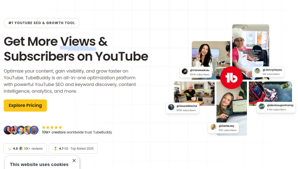 TubeBuddy logo and screenshot
