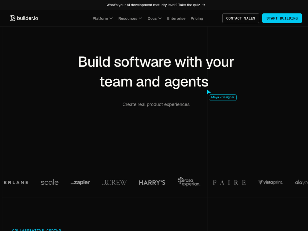 Builder io screenshot