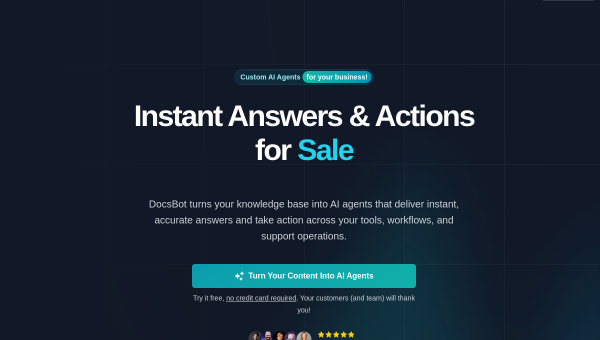 DocsBot logo and screenshot