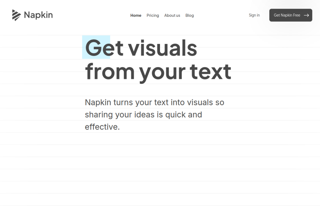 Napkin screenshot