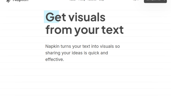 Napkin logo and screenshot