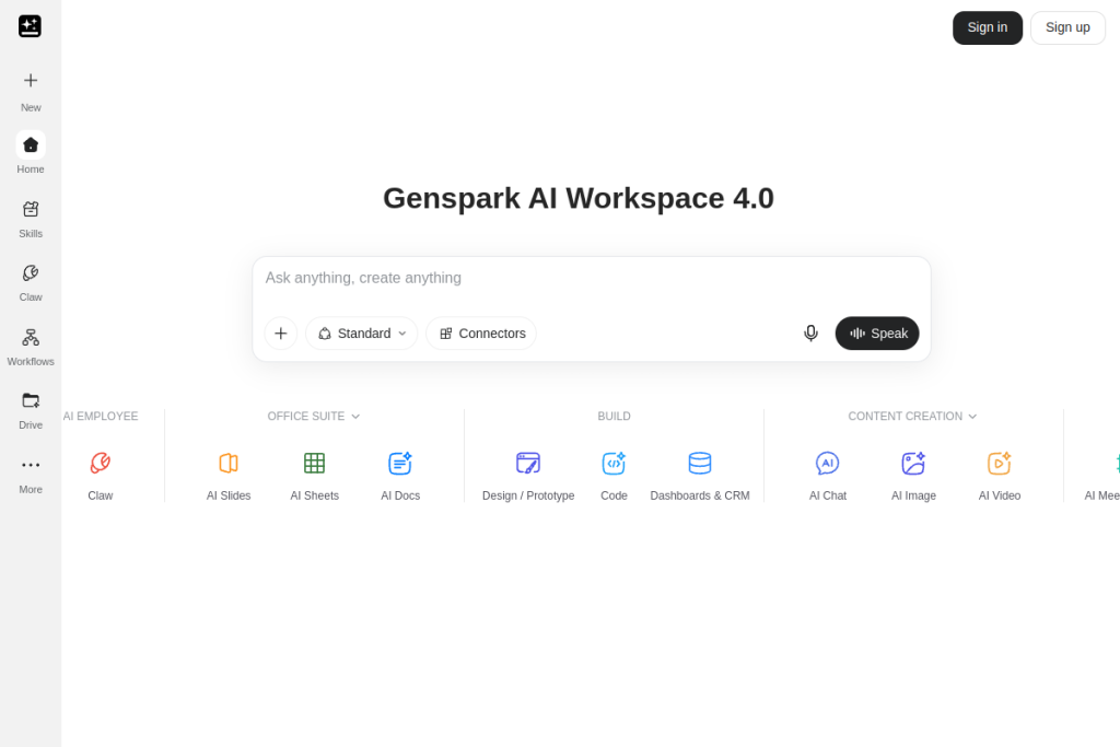 Genspark screenshot