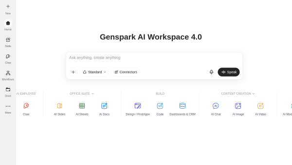 Genspark logo and screenshot