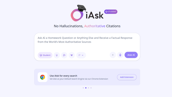 iAsk logo and screenshot