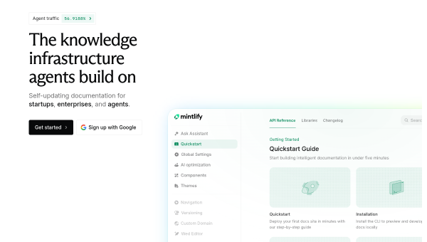 Mintlify logo and screenshot
