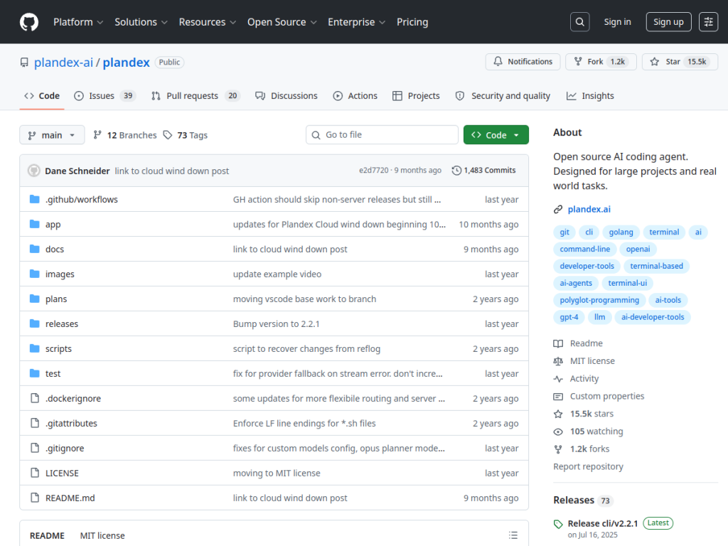 Plandex screenshot