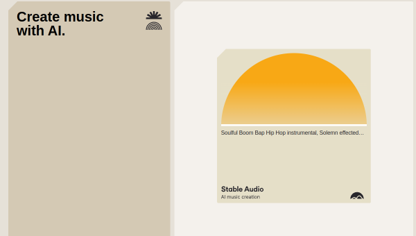 Stable Audio logo and screenshot