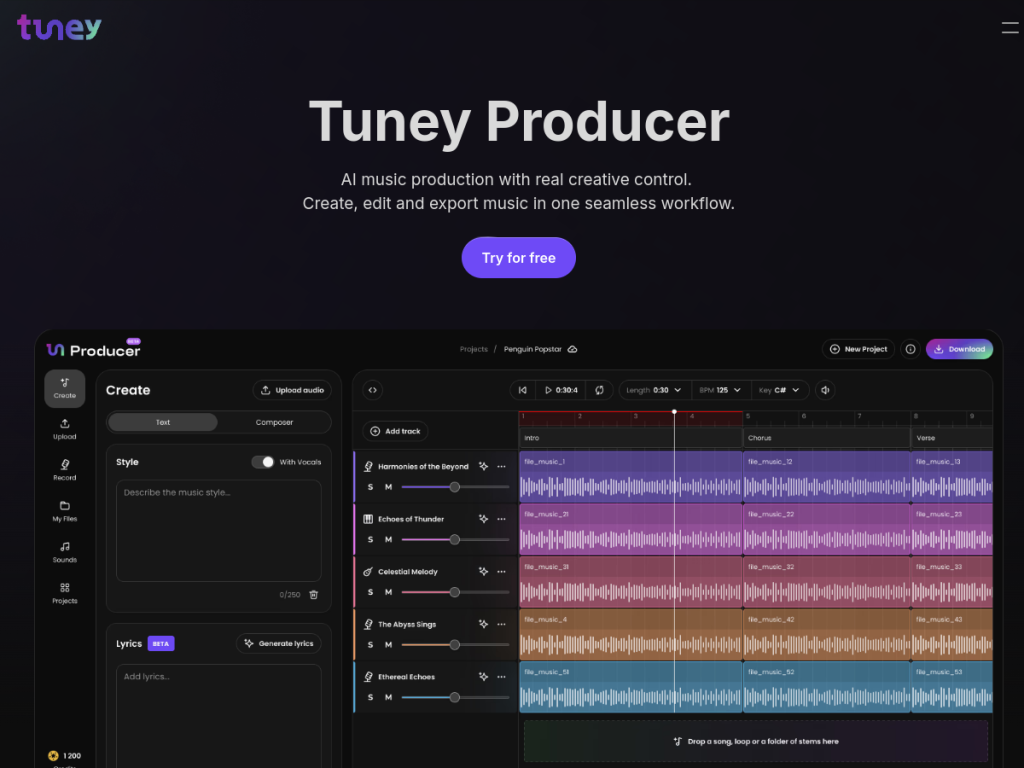 Tuney screenshot