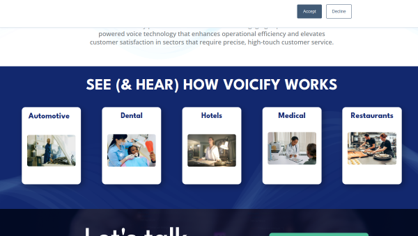 Voicify logo and screenshot