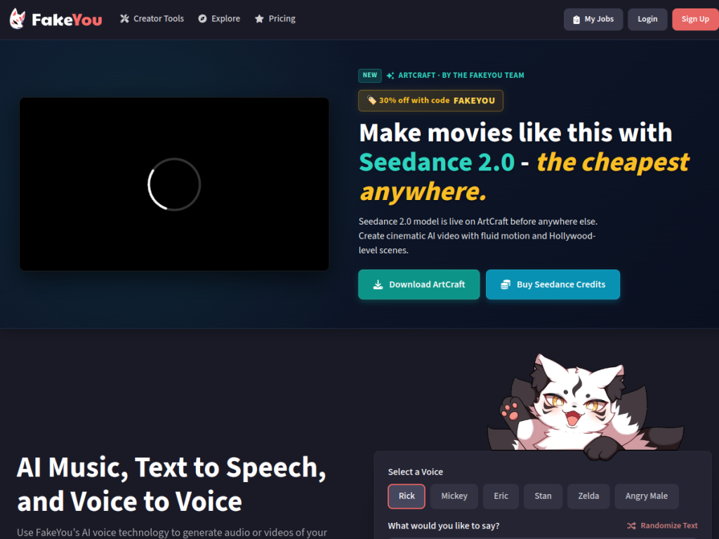 Fakeyou screenshot