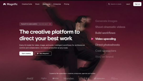 Magnific logo and screenshot