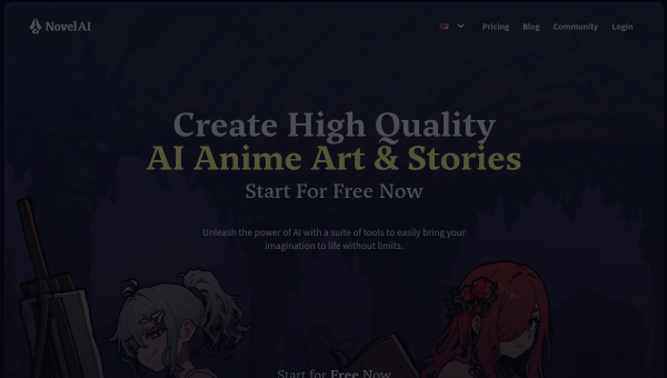 Novel AI logo and screenshot