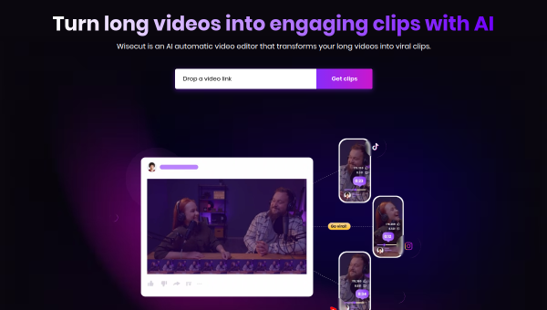 Wisecut logo and screenshot