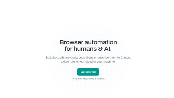Axiom logo and screenshot