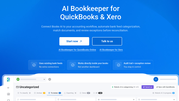 Booke logo and screenshot