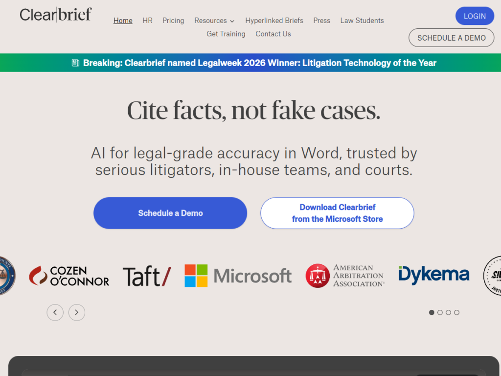 Clearbrief screenshot