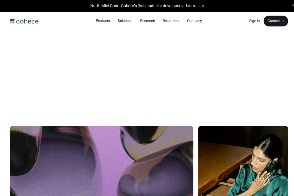 Cohere Support screenshot