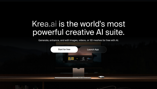 Krea AI logo and screenshot