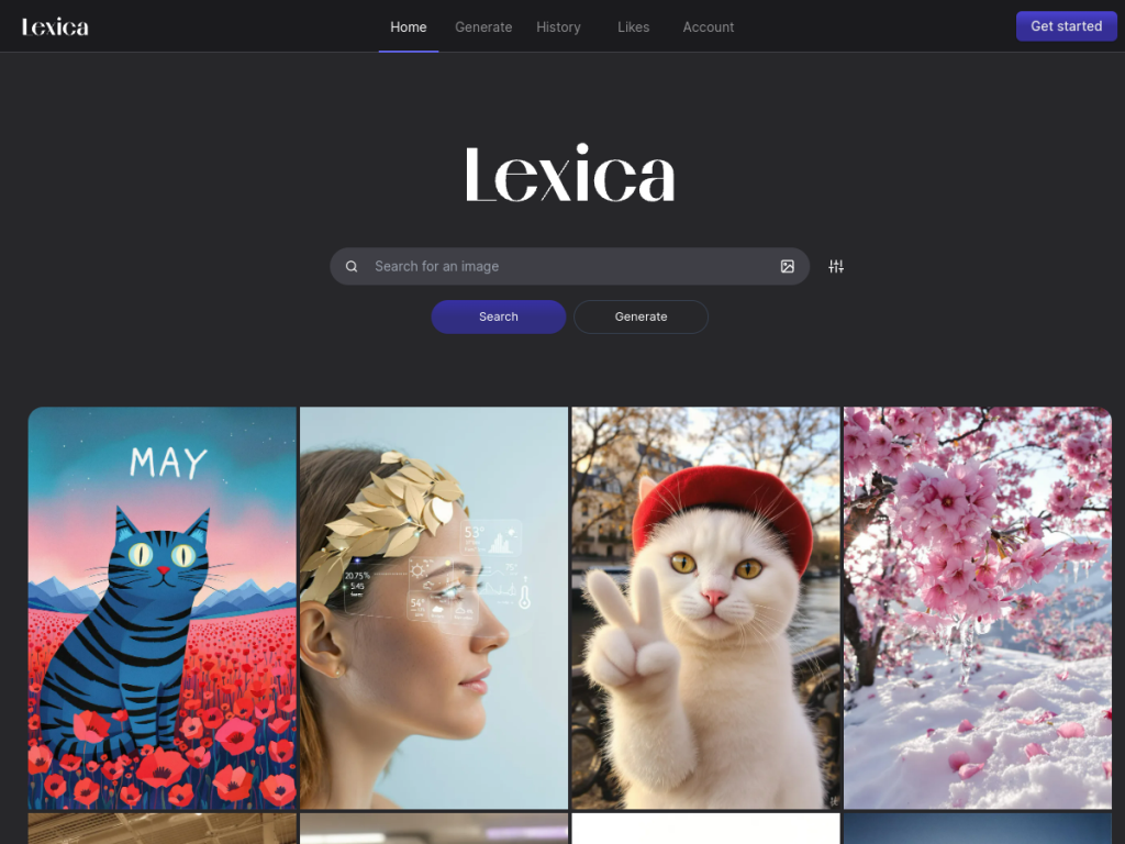 Lexica screenshot