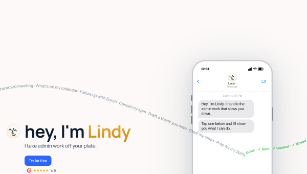 Lindy logo and screenshot