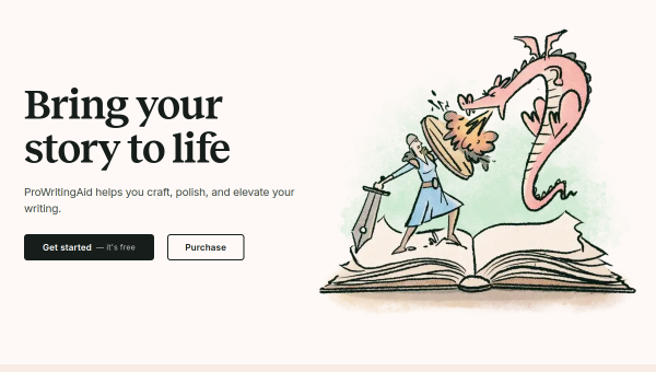 ProWritingAid logo and screenshot