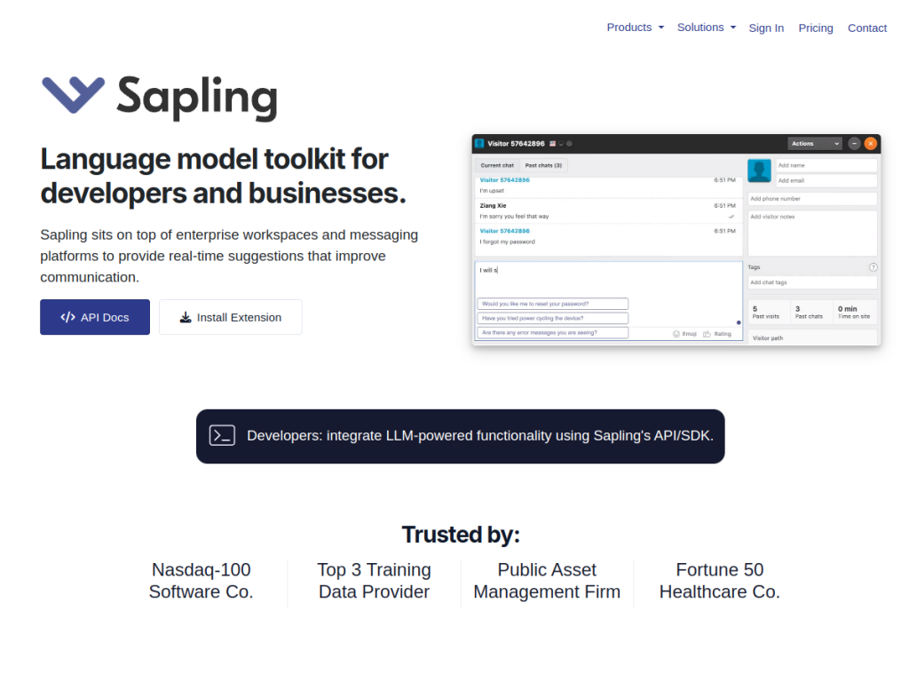 Sapling screenshot