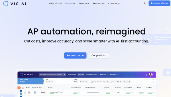 Vic.ai logo and screenshot