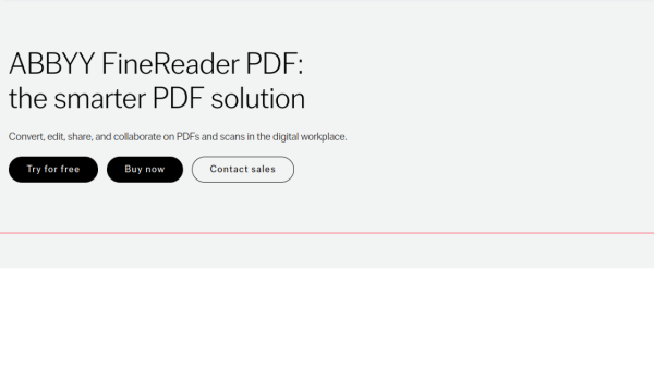 ABBYY FineReader logo and screenshot