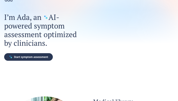 Ada Health logo and screenshot