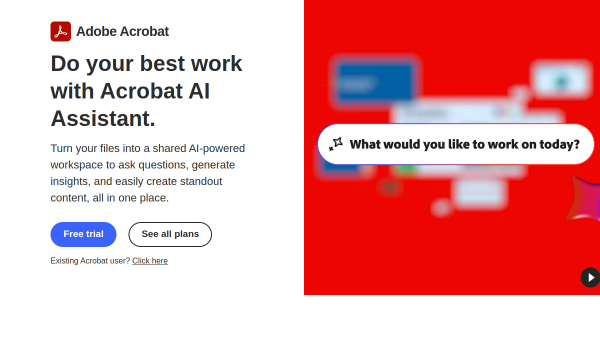Adobe Acrobat AI logo and screenshot