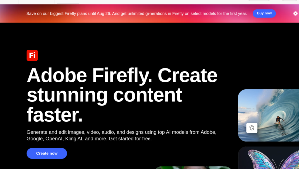 Adobe Firefly logo and screenshot