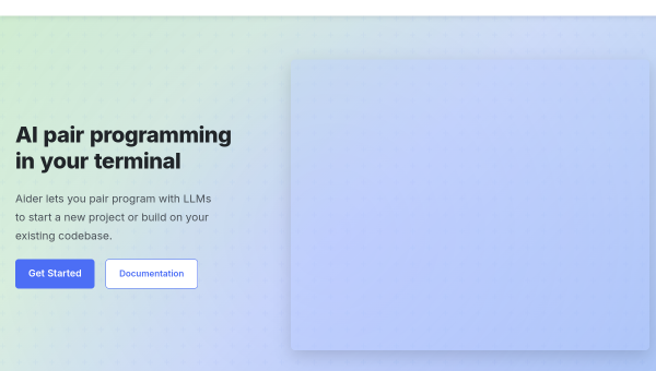 Aider logo and screenshot