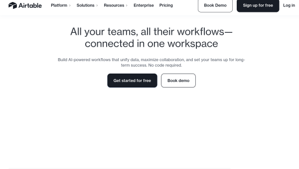 Airtable logo and screenshot