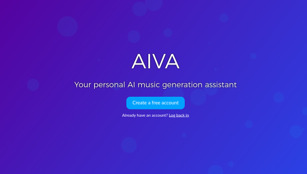 AIVA logo and screenshot
