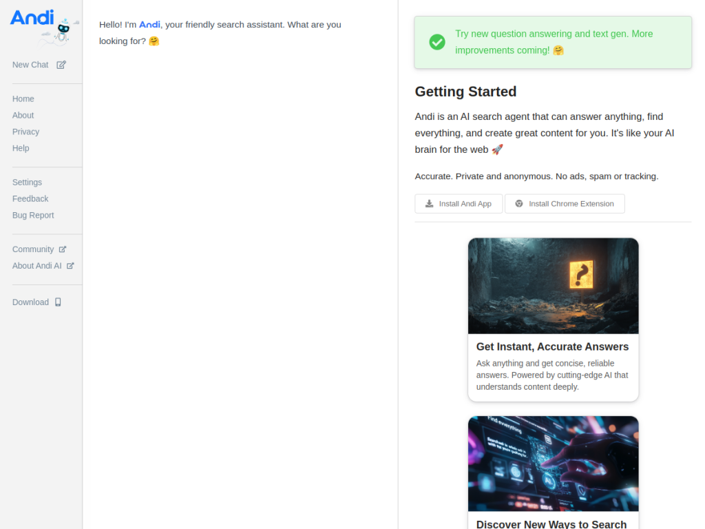 Andi Search screenshot