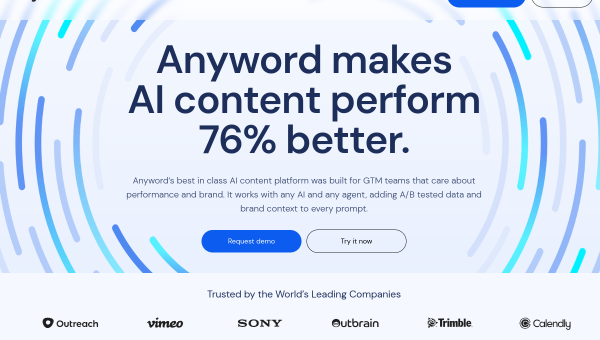 Anyword logo and screenshot