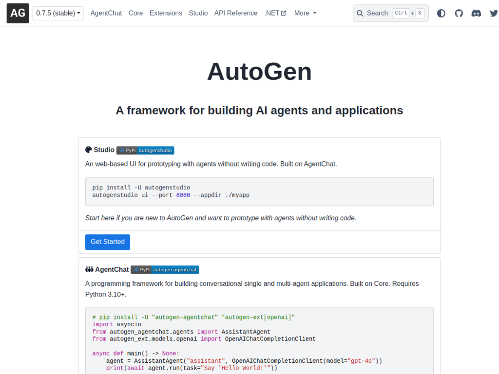 AutoGen screenshot