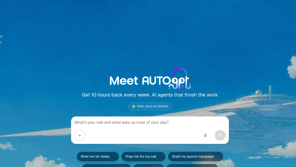 Auto-GPT logo and screenshot
