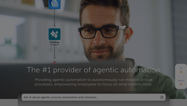 Automation Anywhere logo and screenshot