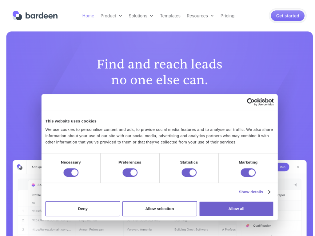 Bardeen screenshot