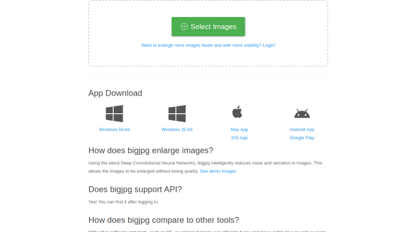 BigJPG logo and screenshot