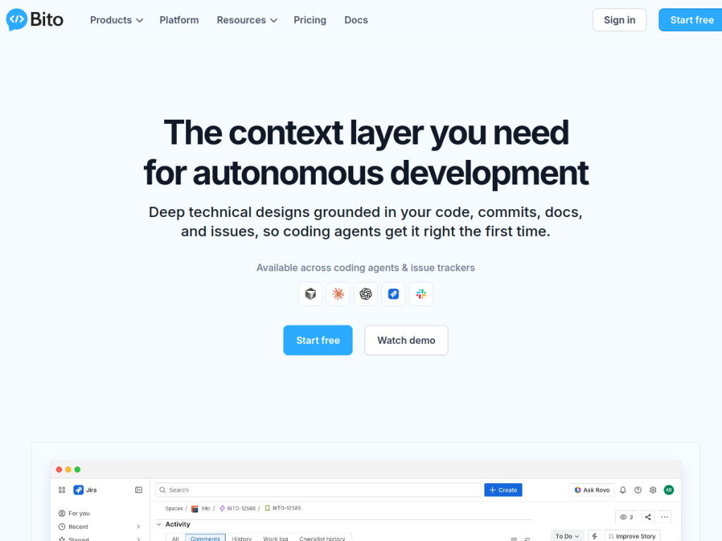 Bito AI screenshot