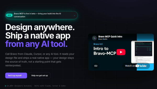 Bravo Studio logo and screenshot