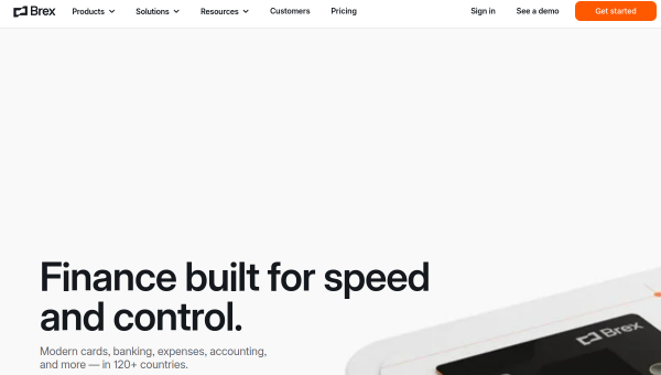 Brex logo and screenshot