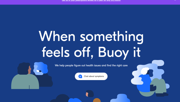 Buoy Health logo and screenshot