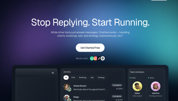 Chatfuel logo and screenshot