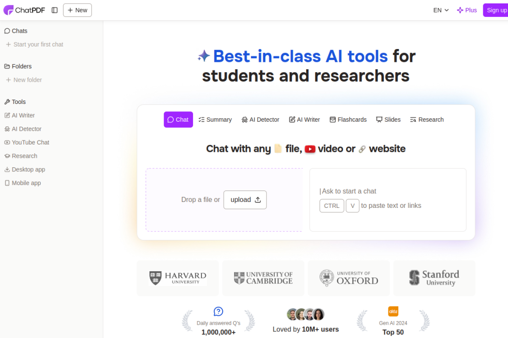 ChatPDF screenshot
